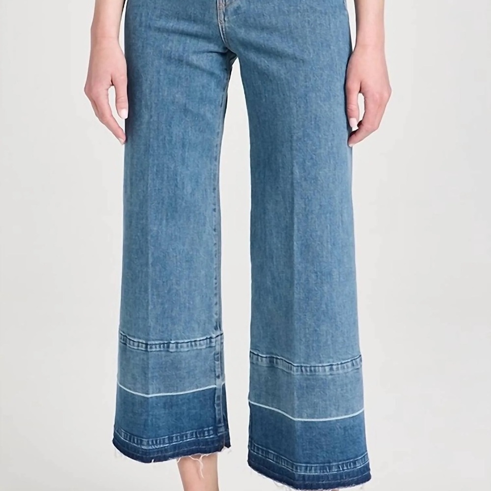 Veronica Beard Grant Wide Leg Crop in Globetrotter Moon